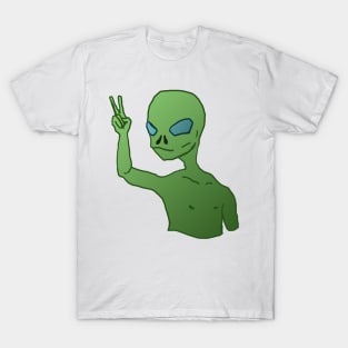 Peace with aliens T-Shirt